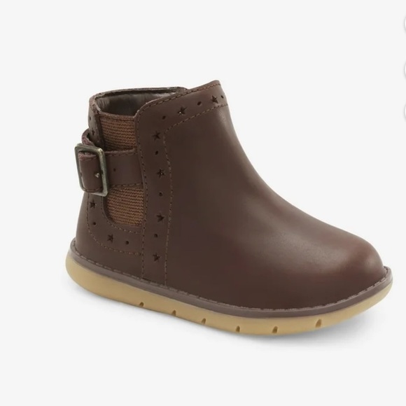 Stride Rite Agnes Brown Kids Ankle Boots - Picture 1 of 5